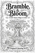 Bramble & Bloom 60-page printable nature colouring book cover (adult coloring book PDF)