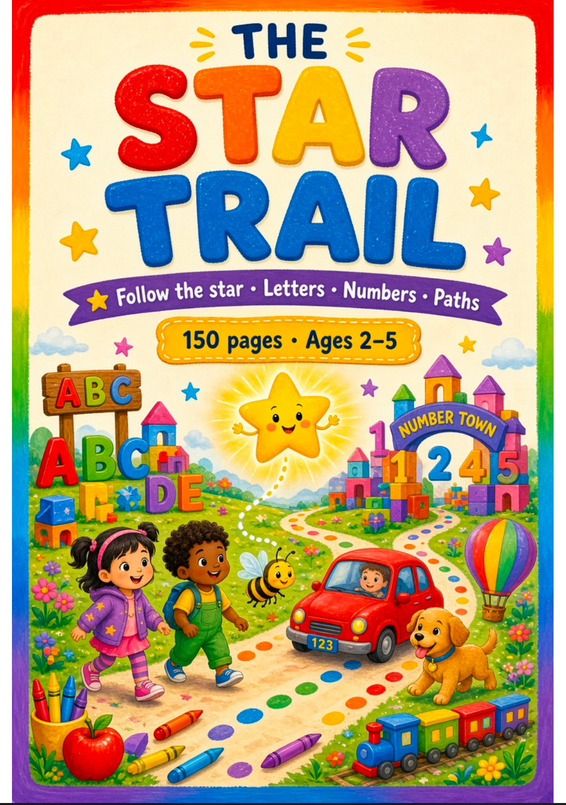 Star Trail printable toddler learning workbook PDF, ages 2-5 – preview 2