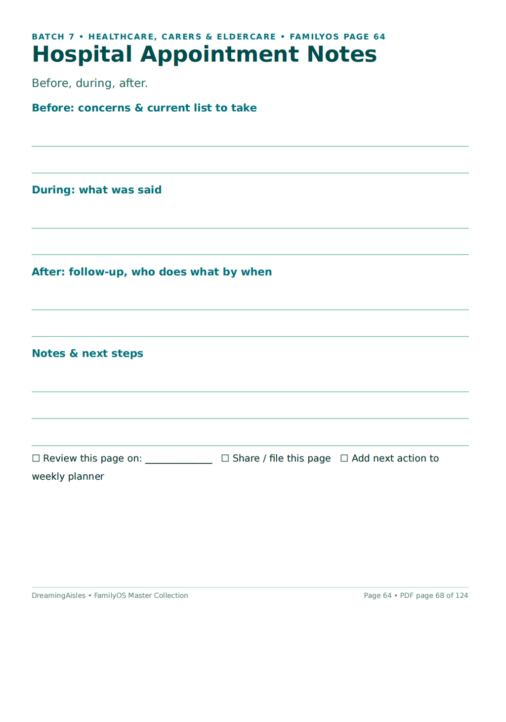 FamilyOS Master Collection|Digital Fillable annd Printable | Family & SEND Planner PDF, 124 Pages