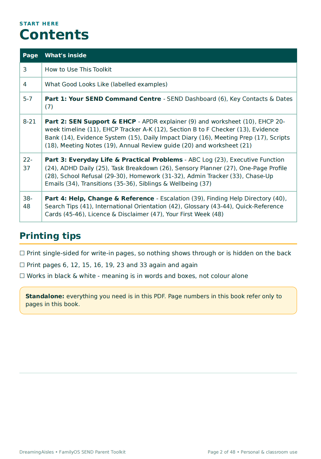 SEND Parent Toolkit | EHCP Tracker, Evidence Log & Meeting Planner — Fillable & Printable PDF