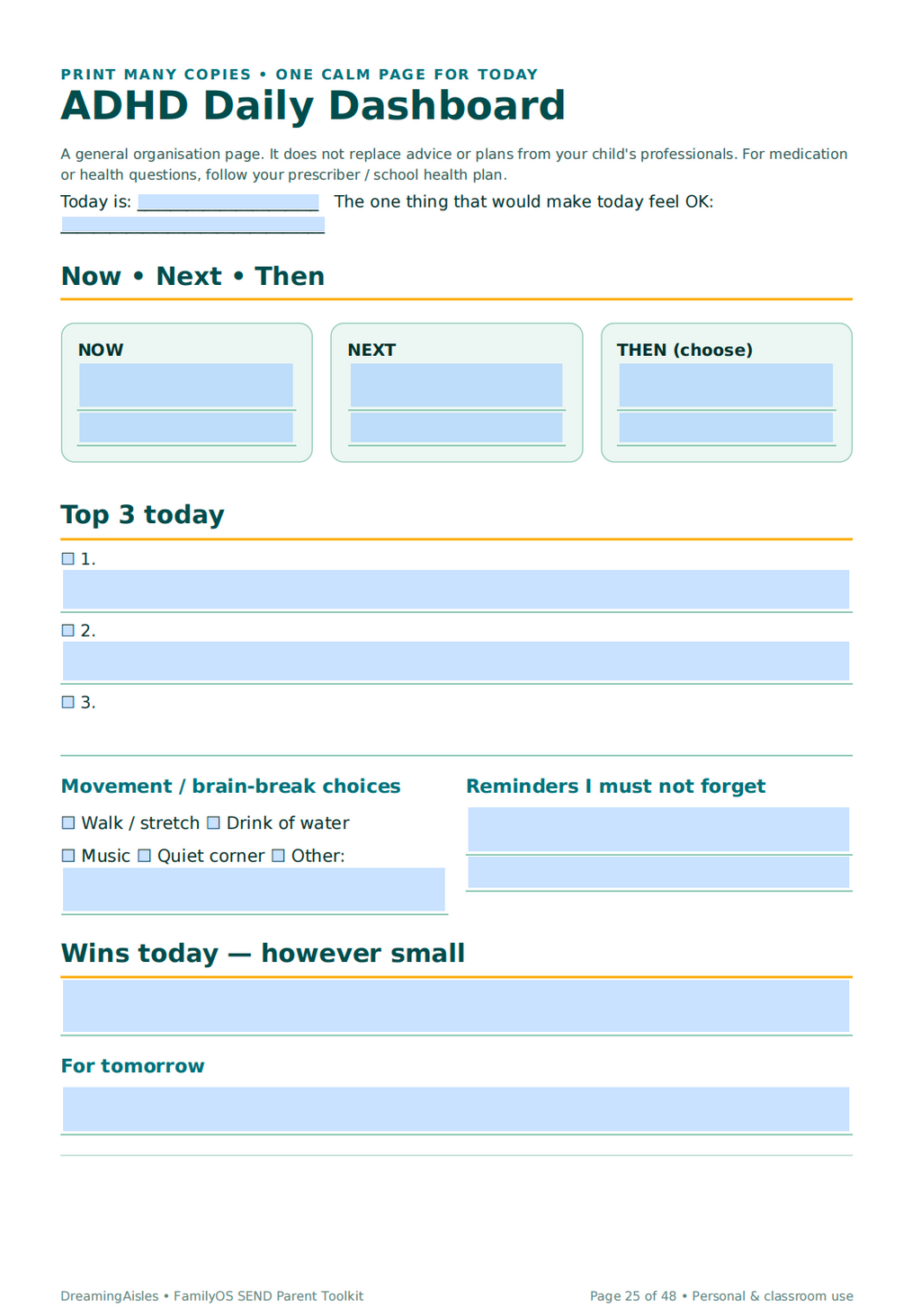 SEND Parent Toolkit | EHCP Tracker, Evidence Log & Meeting Planner — Fillable & Printable PDF