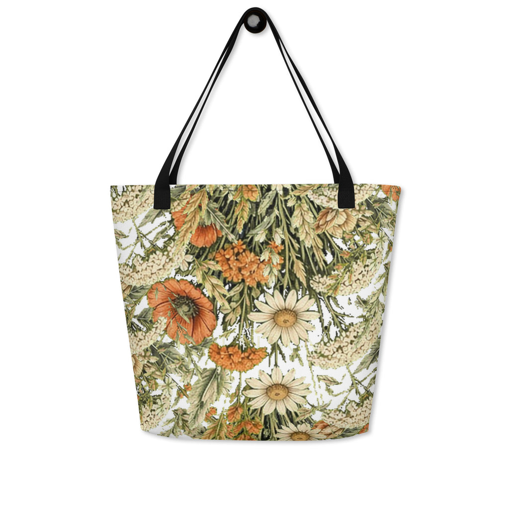 Abstract Flower All-Over Print Tote Bag | Fine Art Print Tote — product image 15