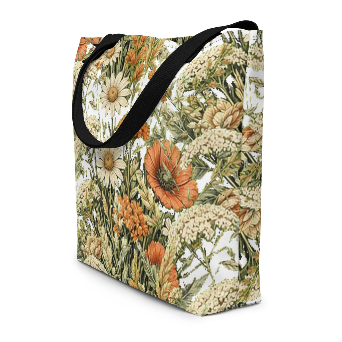 Abstract Flower All-Over Print Tote Bag | Fine Art Print Tote — product image 5