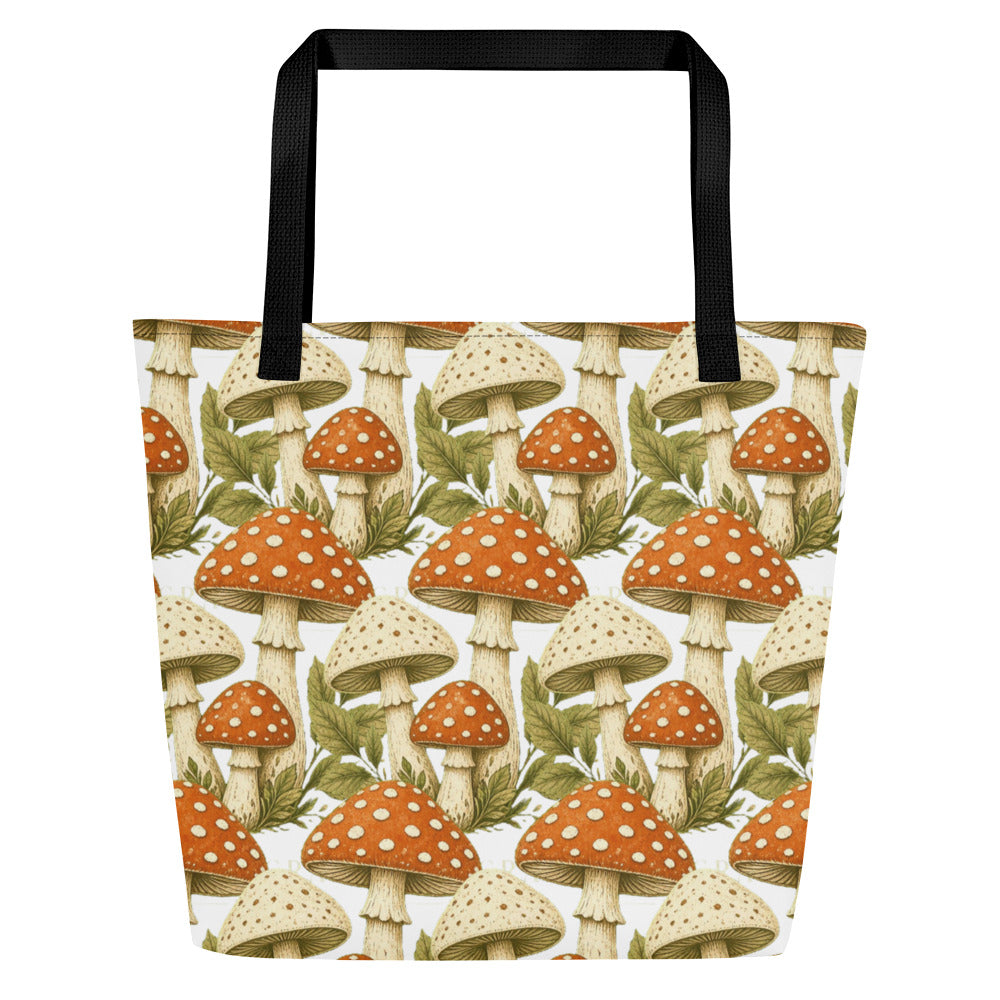 The Mushroom All-Over Print Tote Bag | Art Print Tote — product image 1