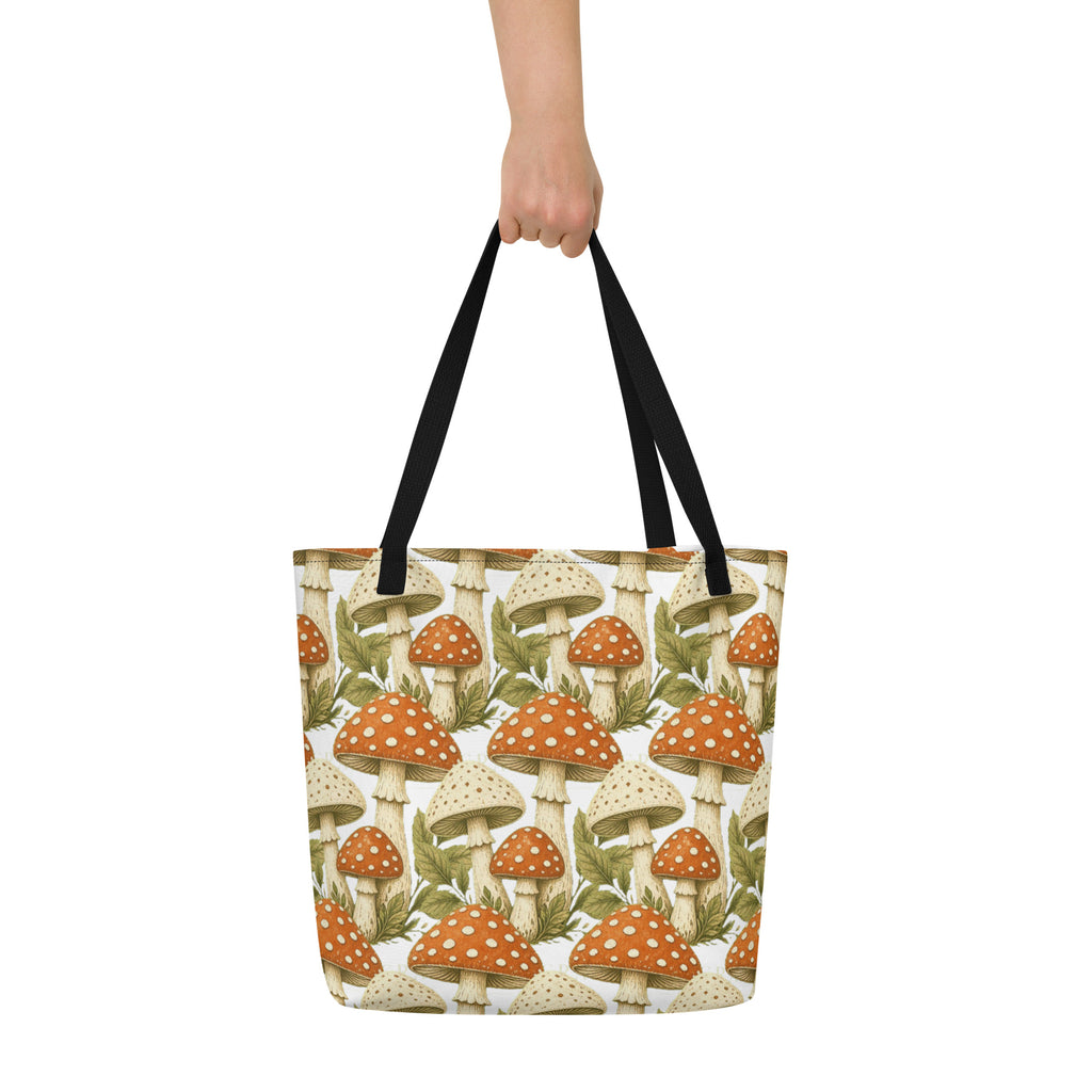 The Mushroom All-Over Print Tote Bag | Art Print Tote — product image 8