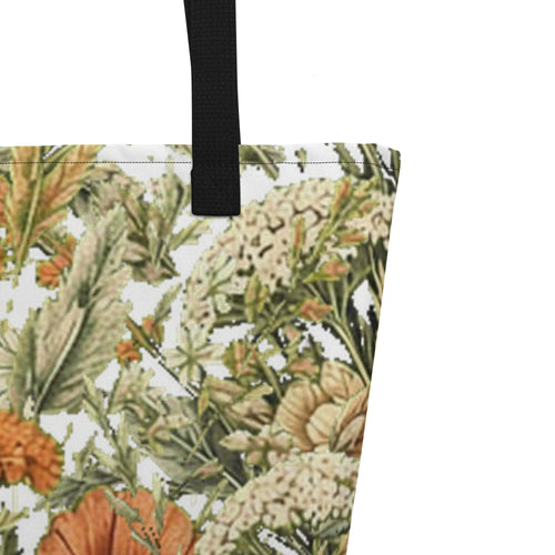 Abstract Flower All-Over Print Tote Bag | Fine Art Print Tote — product image 2