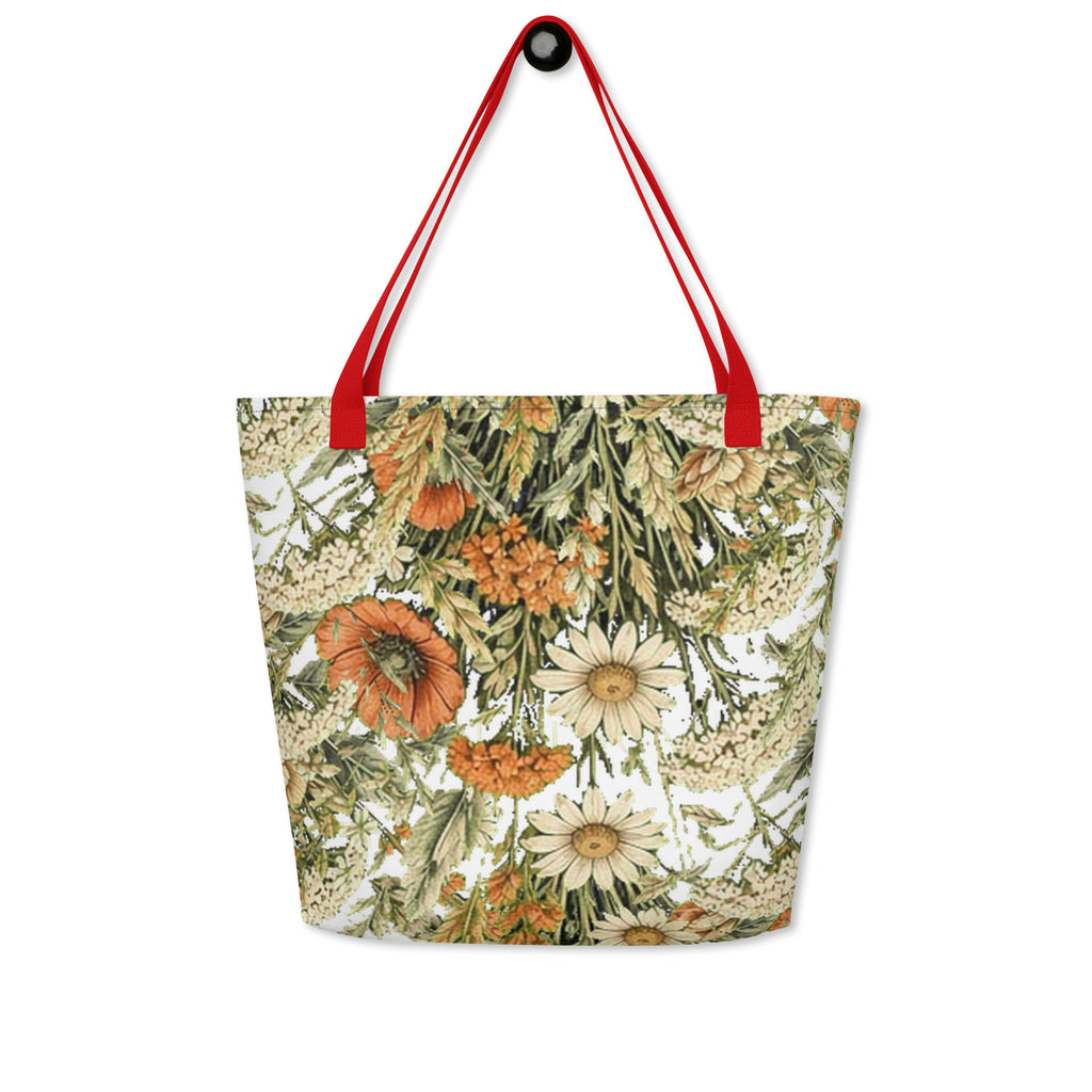 Abstract Flower All-Over Print Tote Bag | Fine Art Print Tote — product image 17