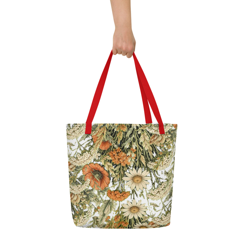 Abstract Flower All-Over Print Tote Bag | Fine Art Print Tote — product image 11
