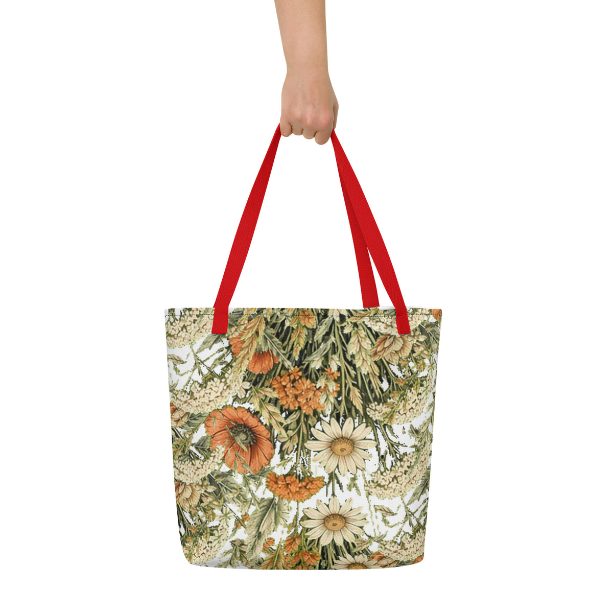 Abstract Flower All-Over Print Tote Bag | Fine Art Print Tote — product image 11