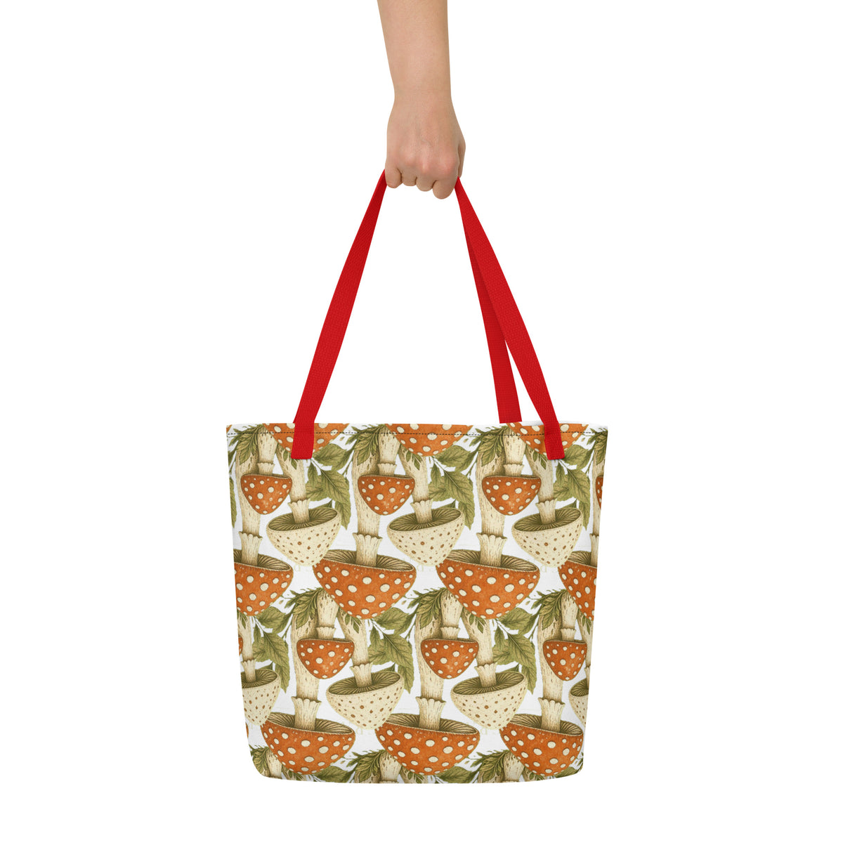 The Mushroom All-Over Print Tote Bag | Art Print Tote — product image 11