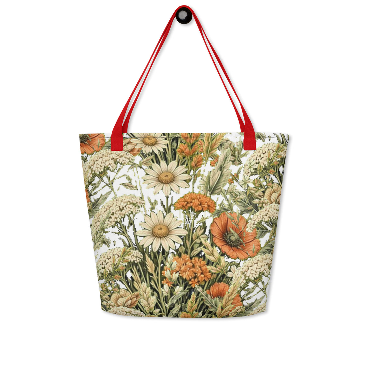 Abstract Flower All-Over Print Tote Bag | Fine Art Print Tote — product image 16