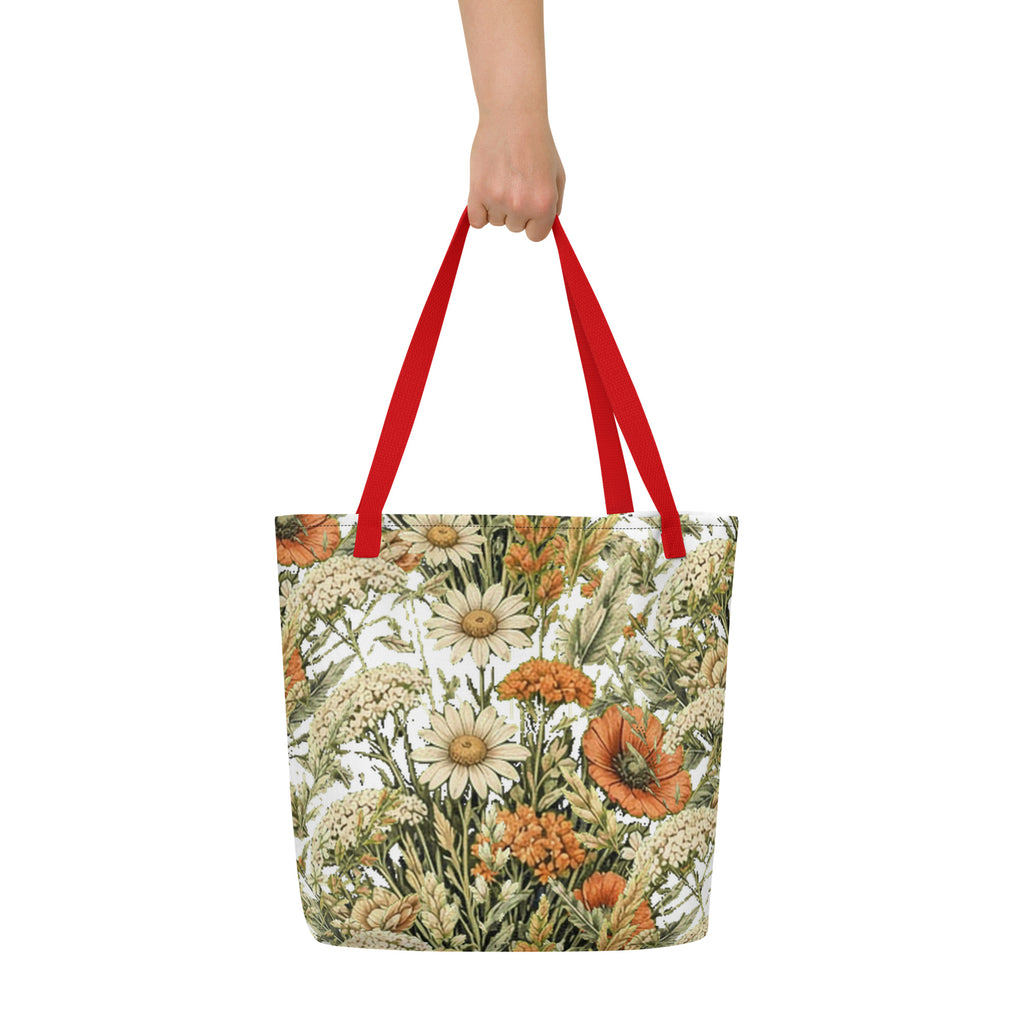 Abstract Flower All-Over Print Tote Bag | Fine Art Print Tote — product image 10