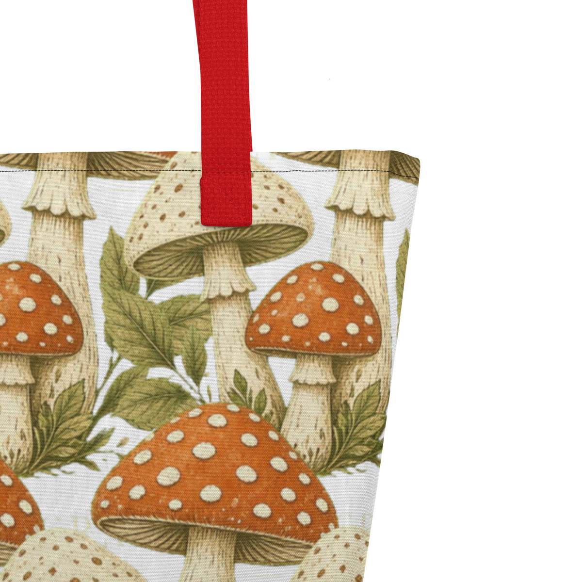 The Mushroom All-Over Print Tote Bag | Art Print Tote — product image 3
