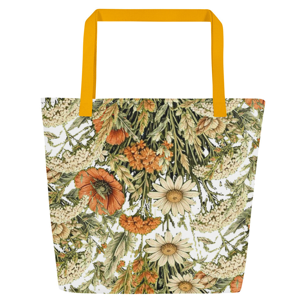 Abstract Flower All-Over Print Tote Bag | Fine Art Print Tote — product image 24