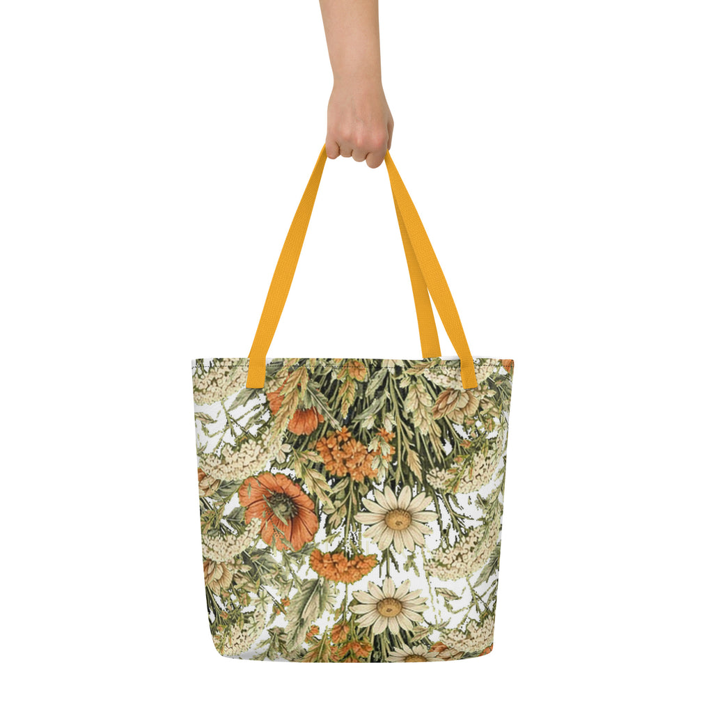 Abstract Flower All-Over Print Tote Bag | Fine Art Print Tote — product image 13