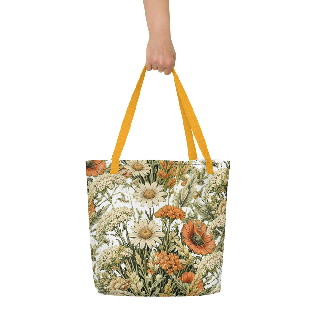 Abstract Flower All-Over Print Tote Bag | Fine Art Print Tote — product image 12