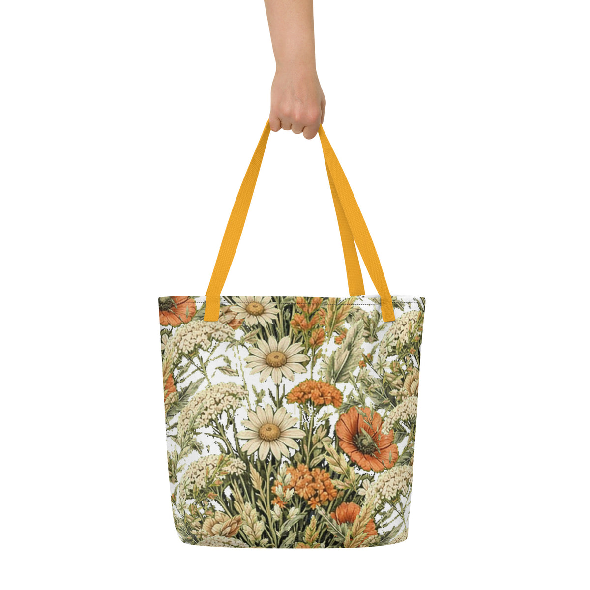 Abstract Flower All-Over Print Tote Bag | Fine Art Print Tote — product image 12
