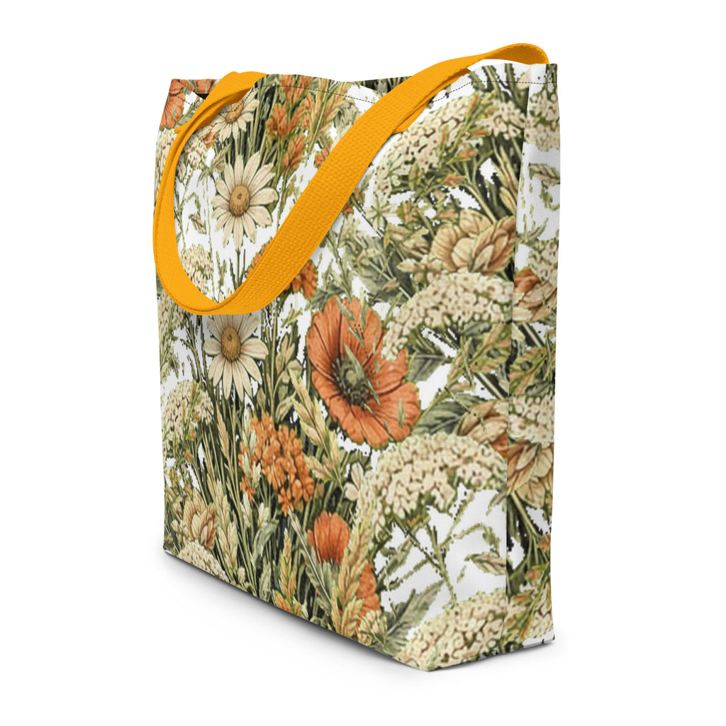 Abstract Flower All-Over Print Tote Bag | Fine Art Print Tote — product image 7