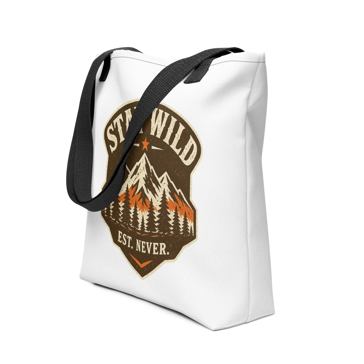 Stay Wild Vintage Mountain Art Print Tote Bag — product image 8