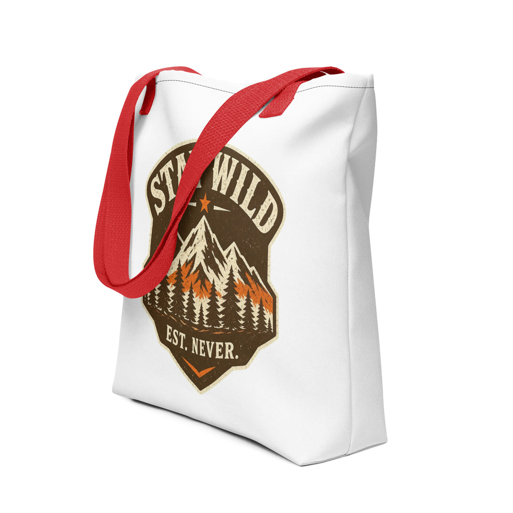Stay Wild Vintage Mountain Art Print Tote Bag — product image 9