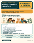FamilyOS Master Collection printable and digital fillable family and SEND planner PDF cover
