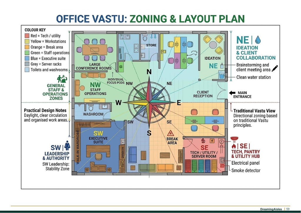 Office Vastu zoning and layout plan page