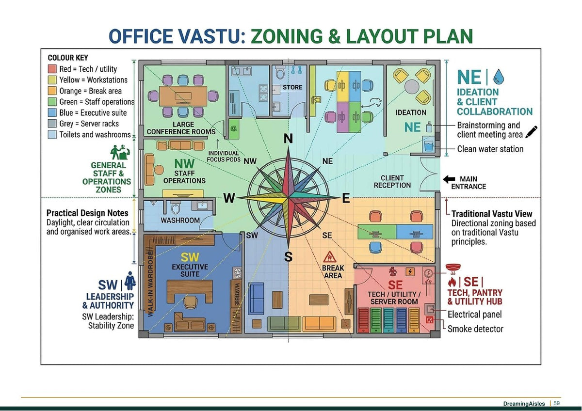Office Vastu zoning and layout plan page