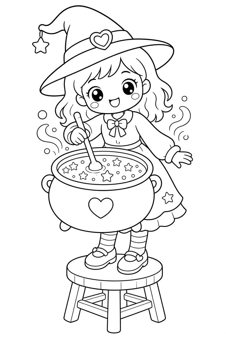 Halloween printable coloring book PDF for kids 4-10 – preview 6