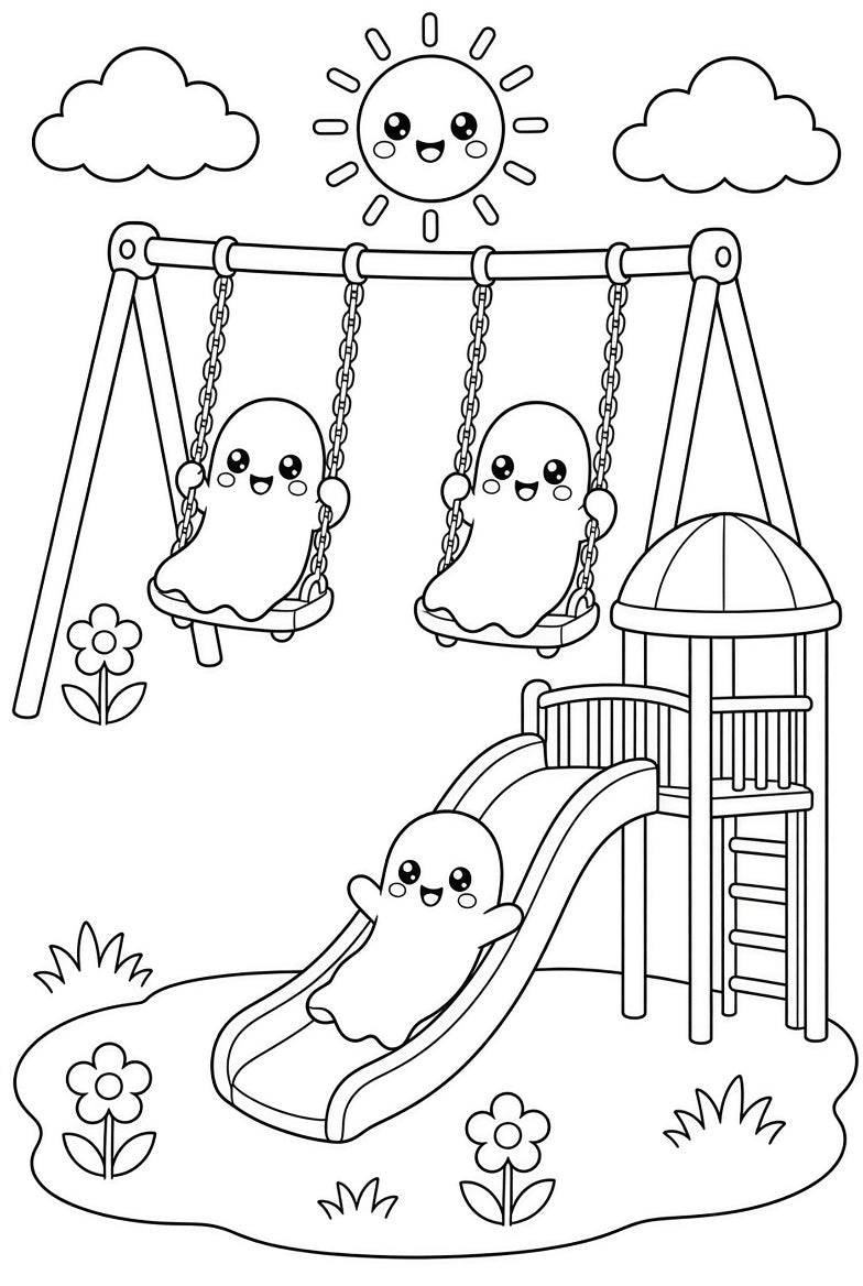 Halloween printable colouring pages for kids 4-10 – preview 2