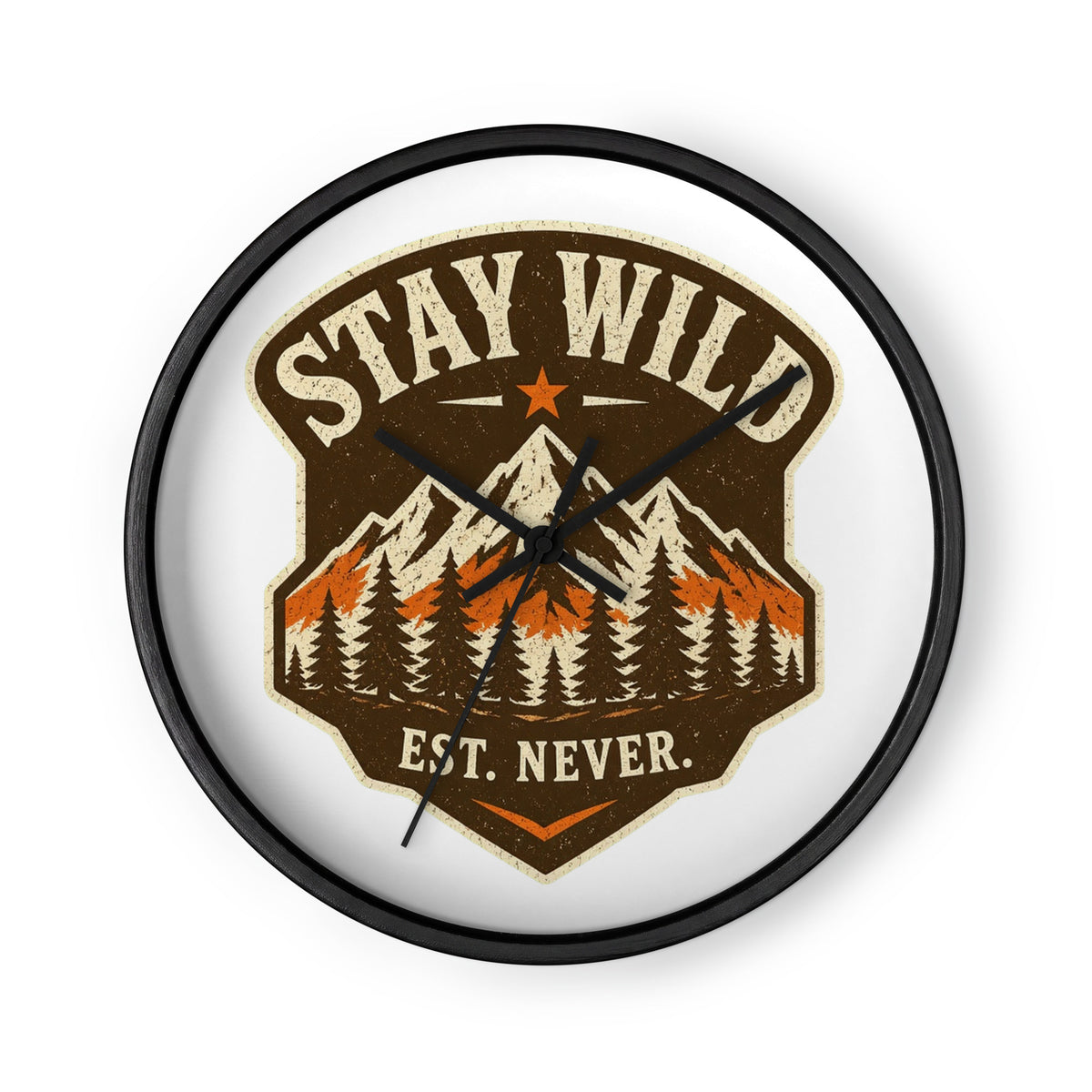 Stay Wild Vintage Mountain Wall Clock | Artistic Wall Clock — product image 2