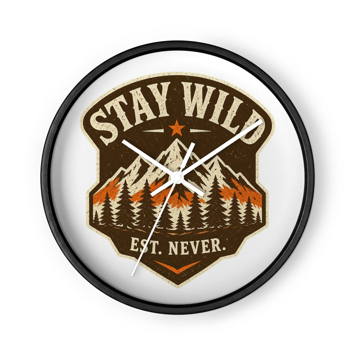 Stay Wild Vintage Mountain Wall Clock | Artistic Wall Clock — product image 3