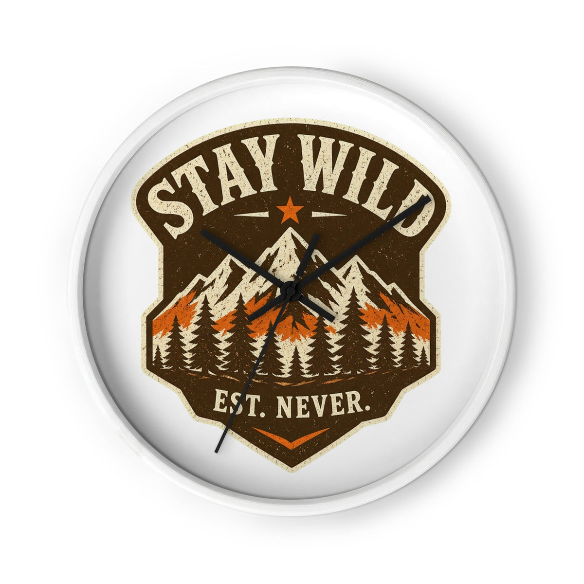 Stay Wild Vintage Mountain Wall Clock | Artistic Wall Clock — product image 5