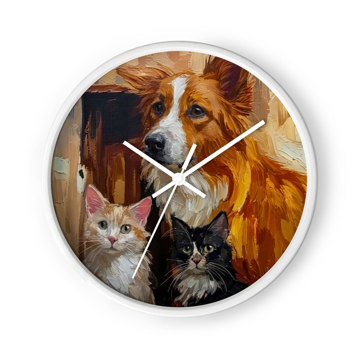 Oil Painting Animal Art Wall Clock | Gift for Animal Lovers — product image 6