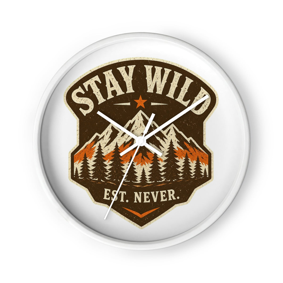 Stay Wild Vintage Mountain Wall Clock | Artistic Wall Clock — product image 6