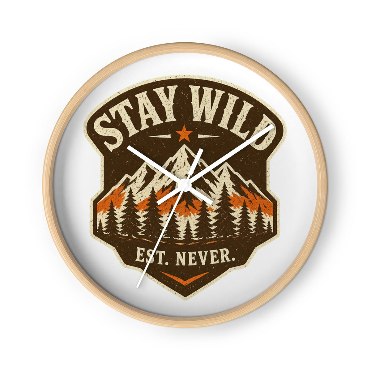 Stay Wild Vintage Mountain Wall Clock | Artistic Wall Clock — product image 4