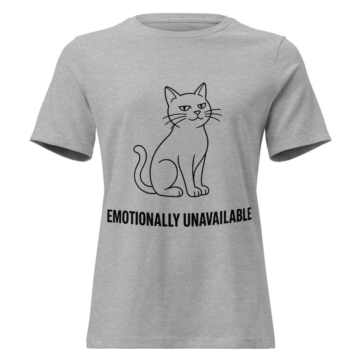 Emotionally Unavailable Cat T-Shirt | Women's Line Art Tee — product image 37