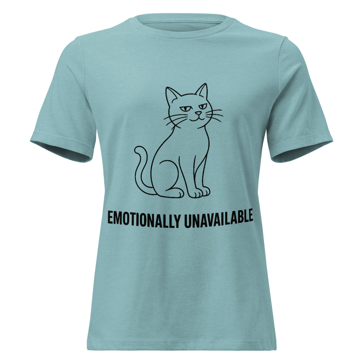 Emotionally Unavailable Cat T-Shirt | Women's Line Art Tee — product image 29
