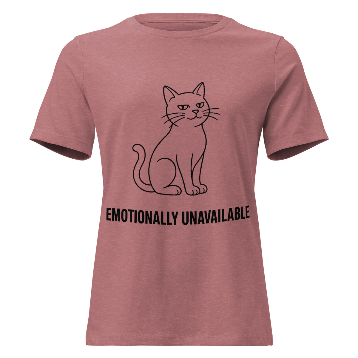 Emotionally Unavailable Cat T-Shirt | Women's Line Art Tee — product image 21
