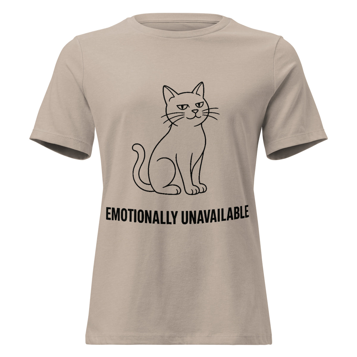 Emotionally Unavailable Cat T-Shirt | Women's Line Art Tee — product image 41