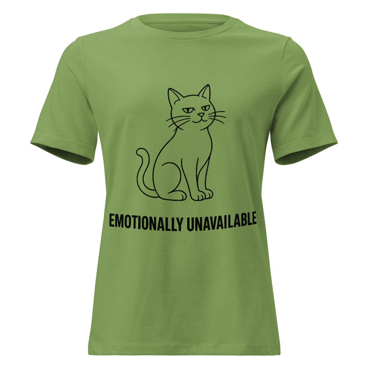 Emotionally Unavailable Cat T-Shirt | Women's Line Art Tee — product image 25