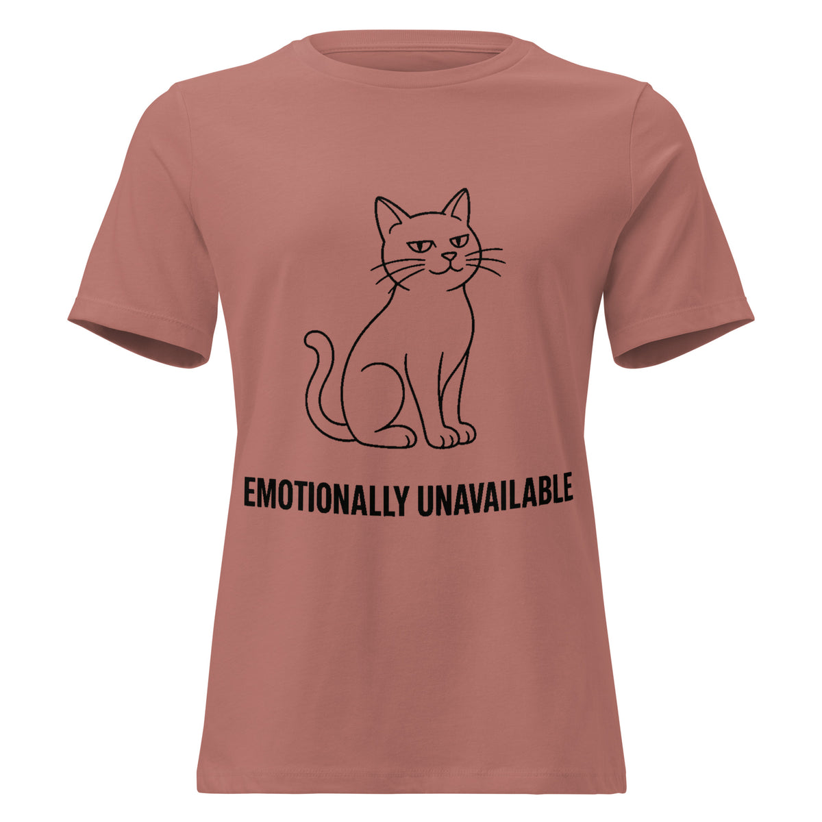 Emotionally Unavailable Cat T-Shirt | Women's Line Art Tee — product image 17