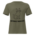 Emotionally Unavailable Cat T-Shirt | Women's Line Art Tee — product image 1