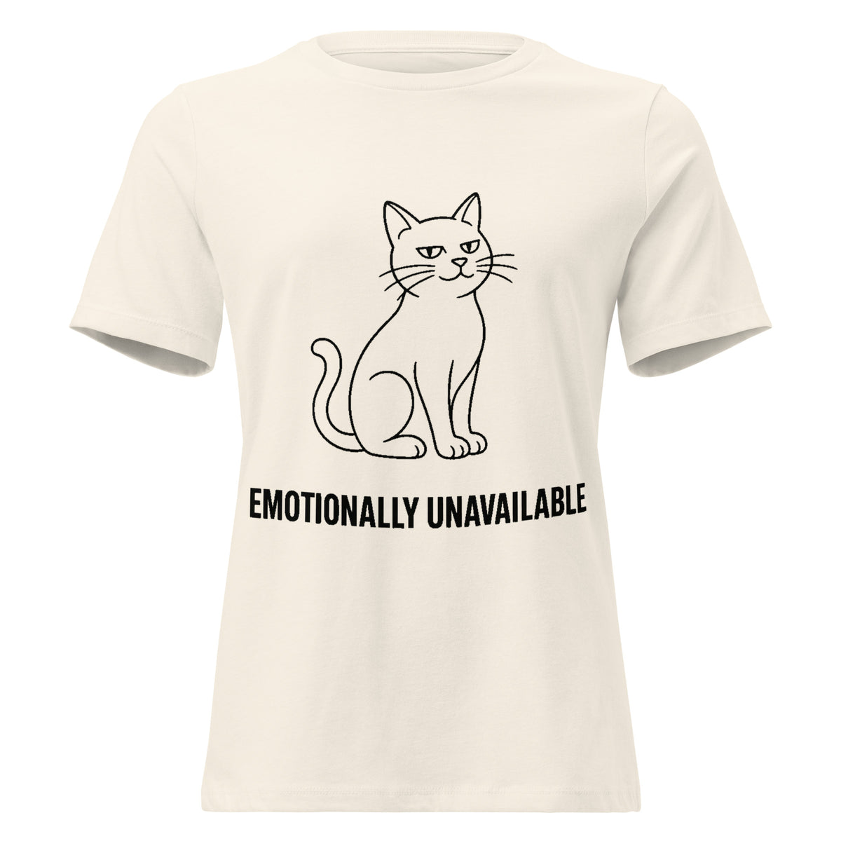 Emotionally Unavailable Cat T-Shirt | Women's Line Art Tee — product image 53