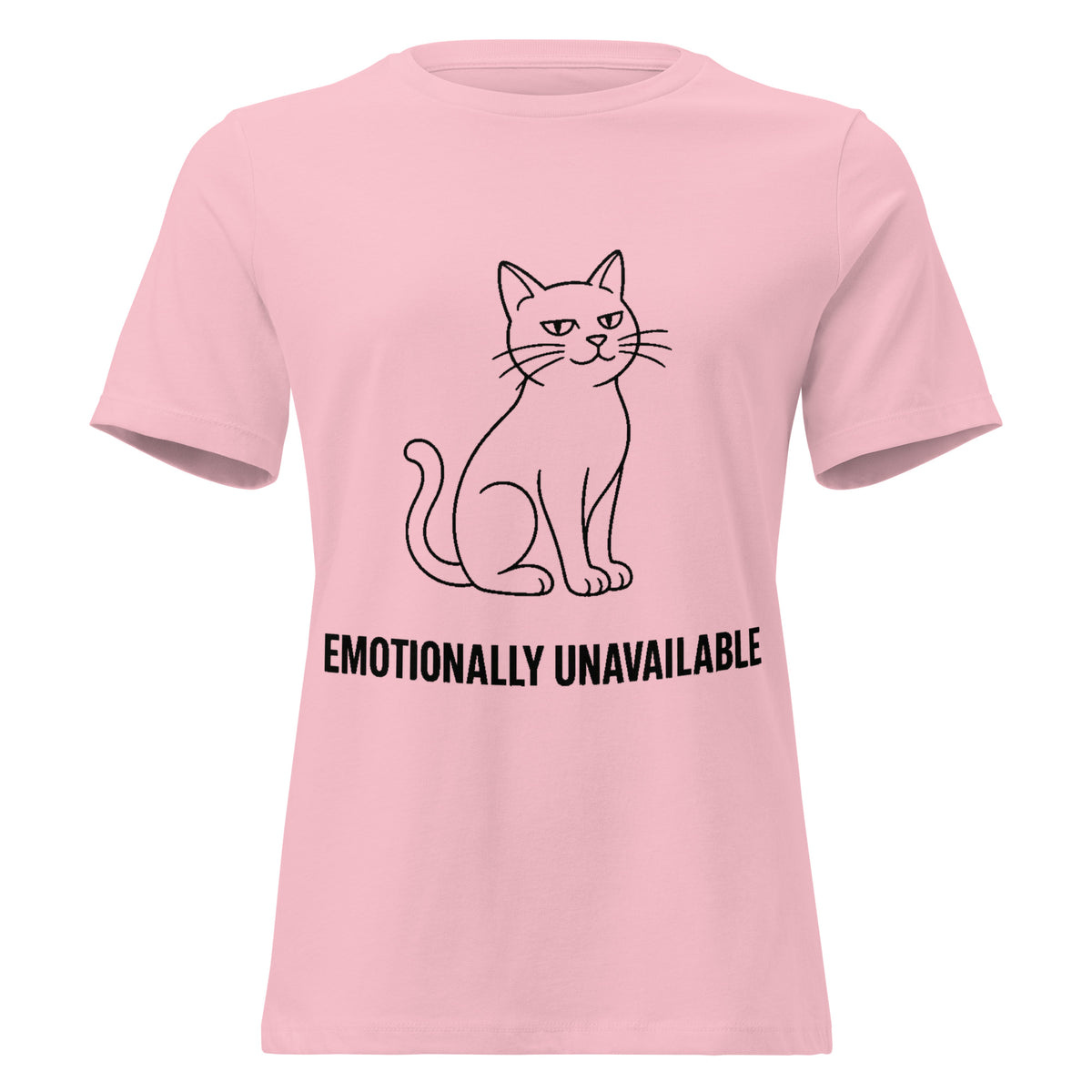 Emotionally Unavailable Cat T-Shirt | Women's Line Art Tee — product image 49