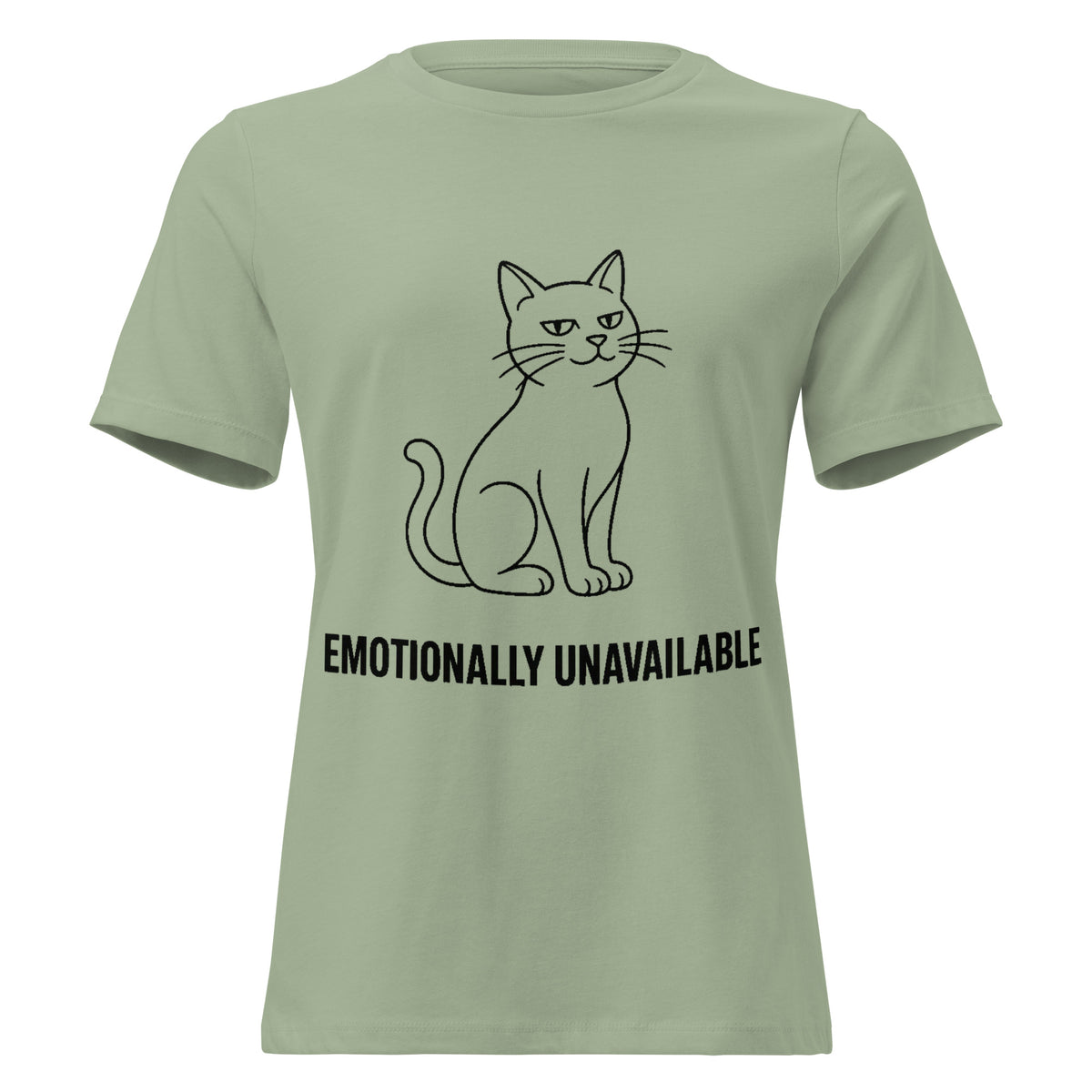 Emotionally Unavailable Cat T-Shirt | Women's Line Art Tee — product image 33
